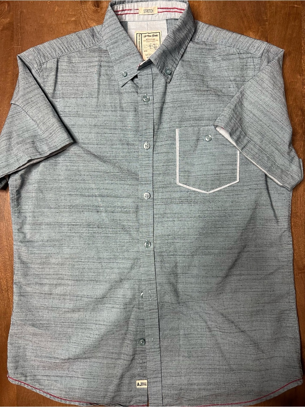 Colours by Alexander Julian Men's Light Gray Short-Sleeve Button-Down Shirt